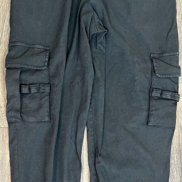 Alice + Olivia Women's Size XS Black Jersey Knit Cargo Jogger Pull On Sweatpants - Picture 11 of 11